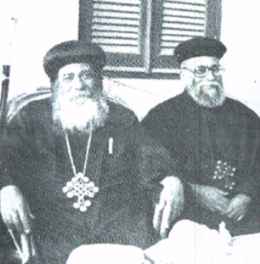 H. H. Pope Shenouda III with Rev. Fr. Boutros Gayed
